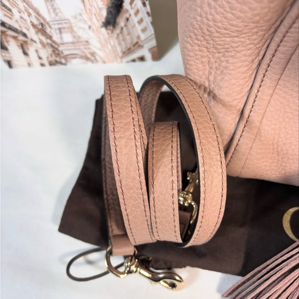 Gucci Soho Small Leather Shoulder Bag-Light Pink (Japan Exclusive) - Picture 8 of 16